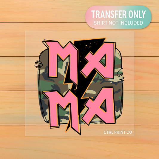 Lightning Mama Camo | Adult DTF Transfer | Ready to Press