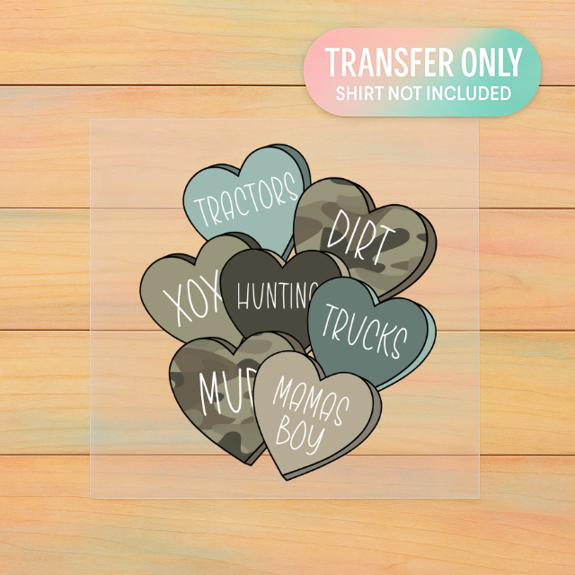 Country Boy Hearts | Youth DTF Transfer | Ready to Press