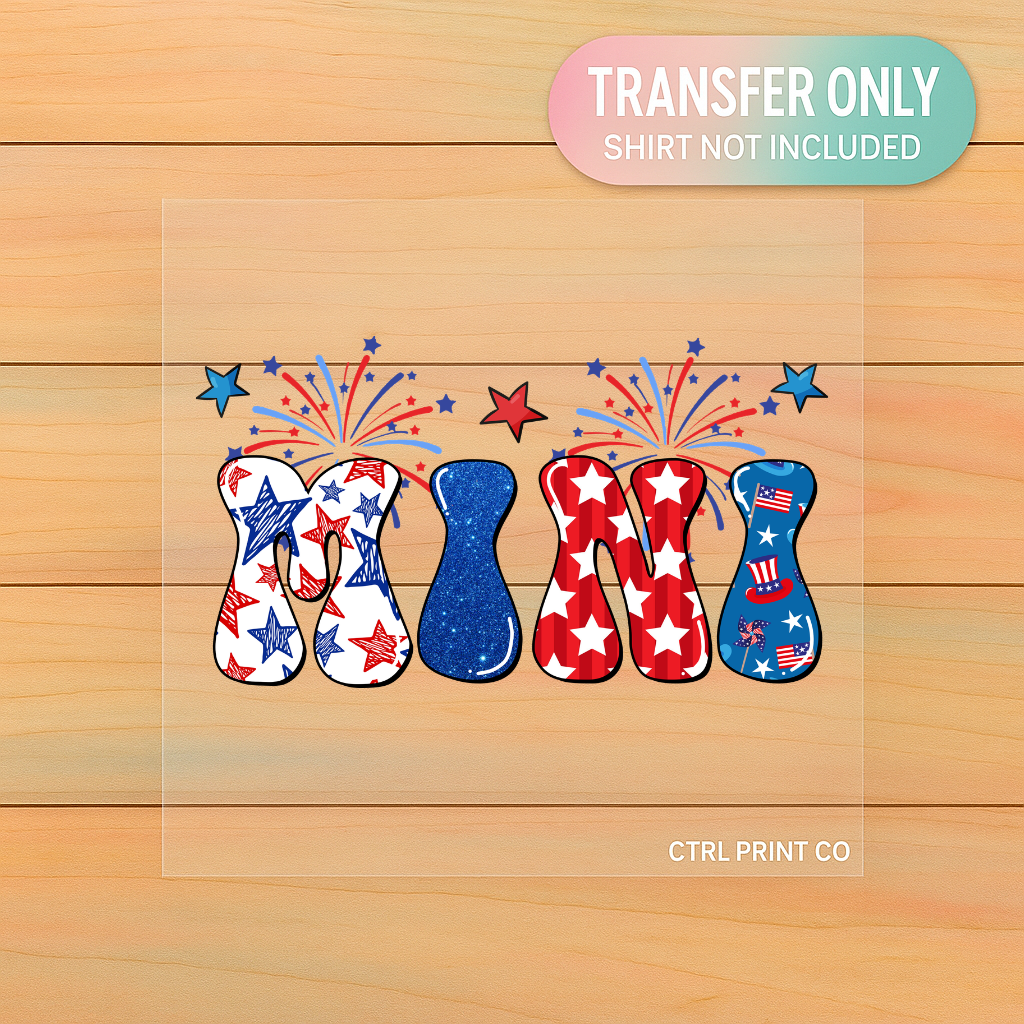 Patriotic Fireworks | Youth DTF Transfer | Ready to Press | 6.5–7.5 inch