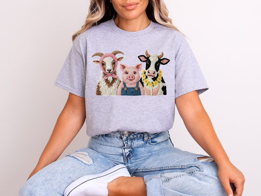 Farm Friends Trio | Adult DTF Transfer | Ready to Press