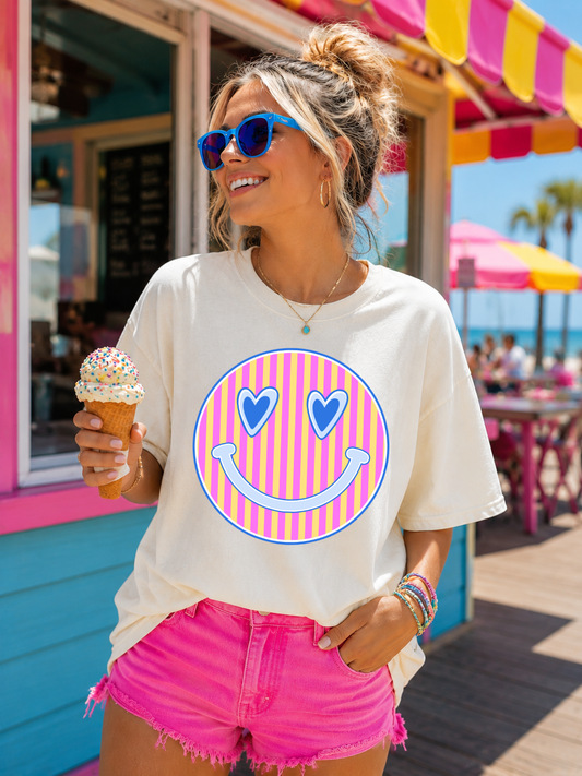 Heart Eyes Smiley | Adult DTF Transfer | Ready to Press