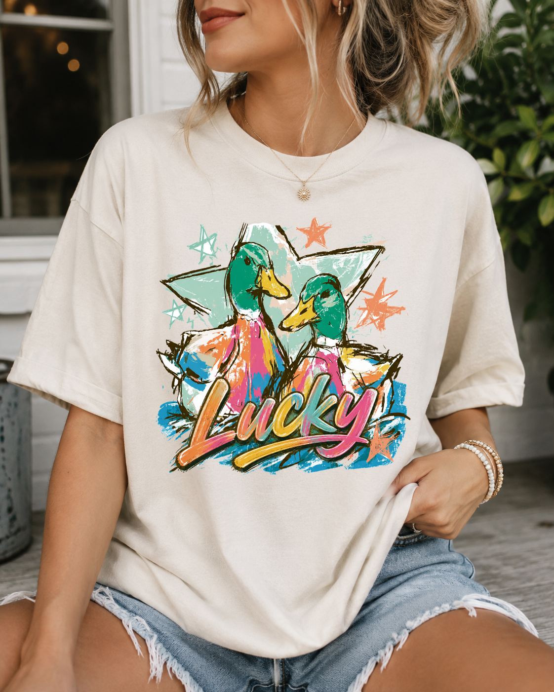 Lucky Duck | Adult DTF Transfer | Ready to Press