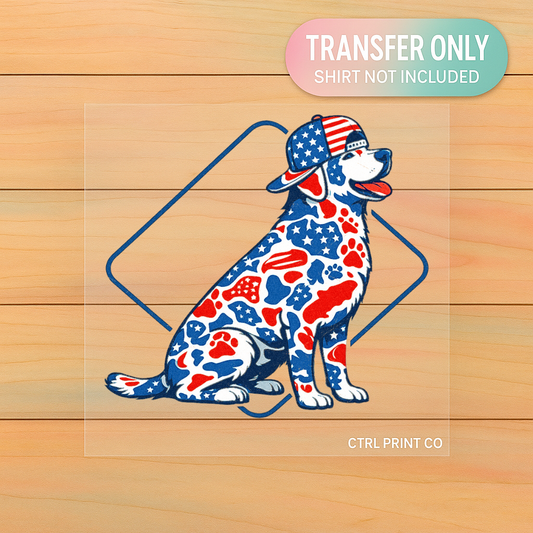 Patriotic Pup | Youth DTF Transfer | Ready to Press | 6.5–7.5 inch