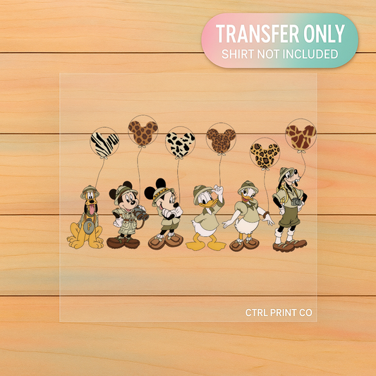 Safari Squad Friends | Youth DTF Transfer | Ready to Press | 7.5 inch