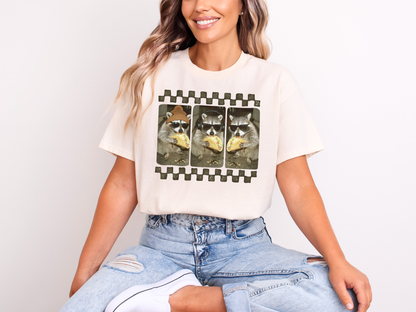 Taco Bandit Raccoon Trio | Adult DTF Transfer | Ready to Press