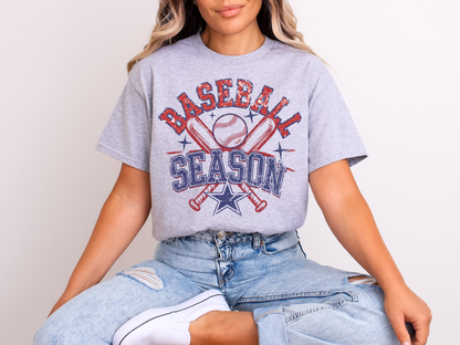 Baseball Season Vintage | Adult DTF Transfer | Ready to Press