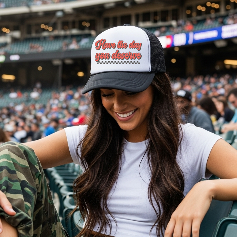 Have the Day You Deserve | DTF Hat Transfer | Ready to Press