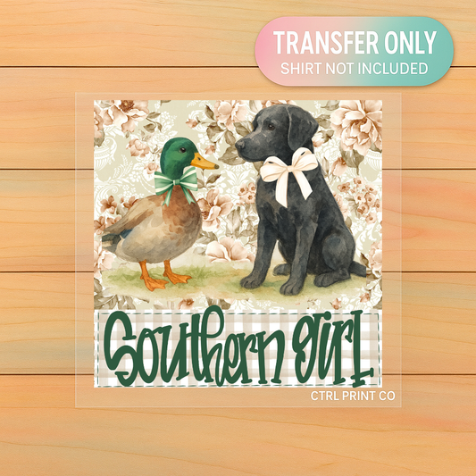 Southern Girl Floral | Youth DTF Transfer | Ready to Press | 7.5 inch