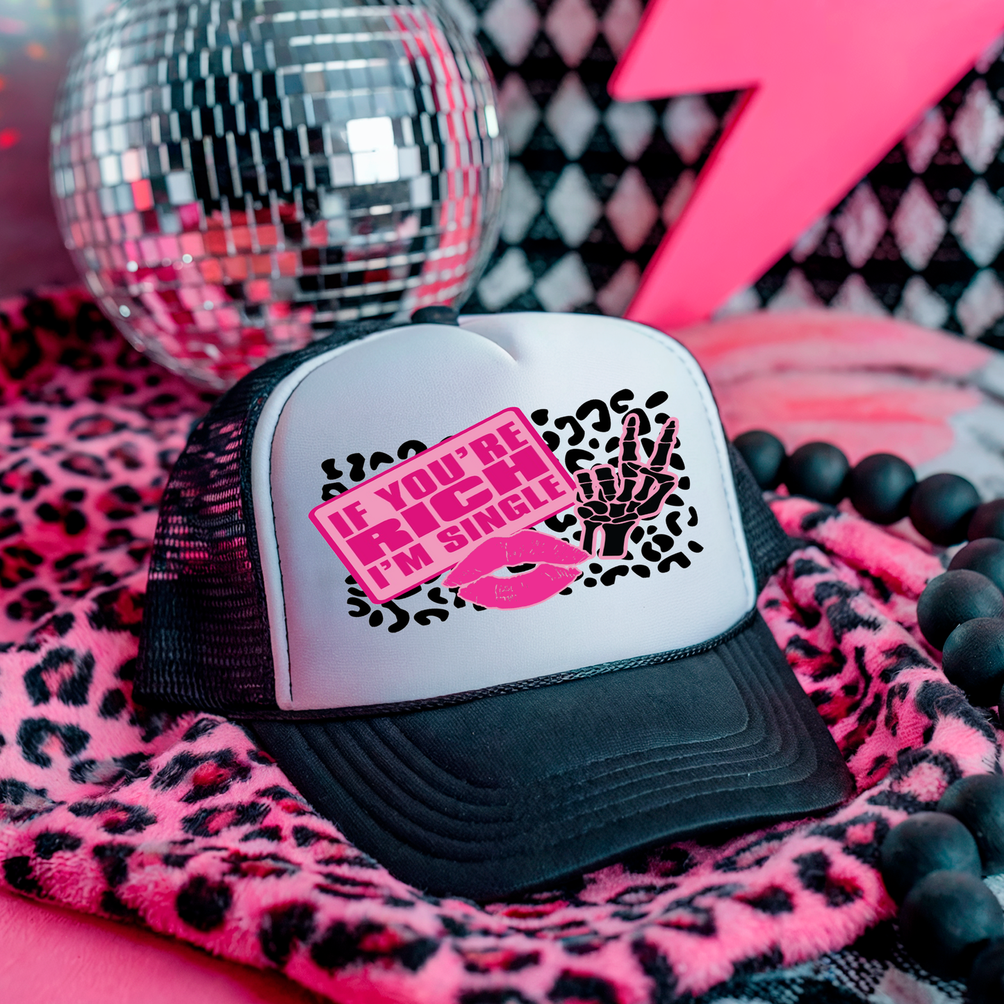 If You’re Rich I’m Single | DTF Hat Transfer | Ready to Press