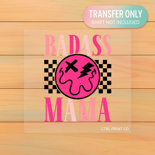 Badass Mama Punk Smiley | Adult DTF Transfer | Ready to Press