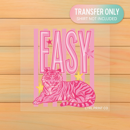Easy Tiger Pink Stripe | Adult DTF Transfer | Ready to Press