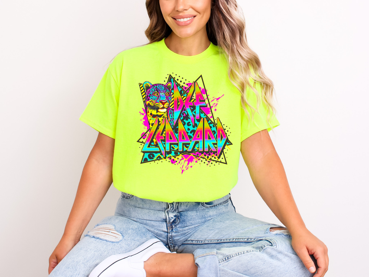 Def Leppard Neon Leopard | Adult DTF Transfer | Ready to Press