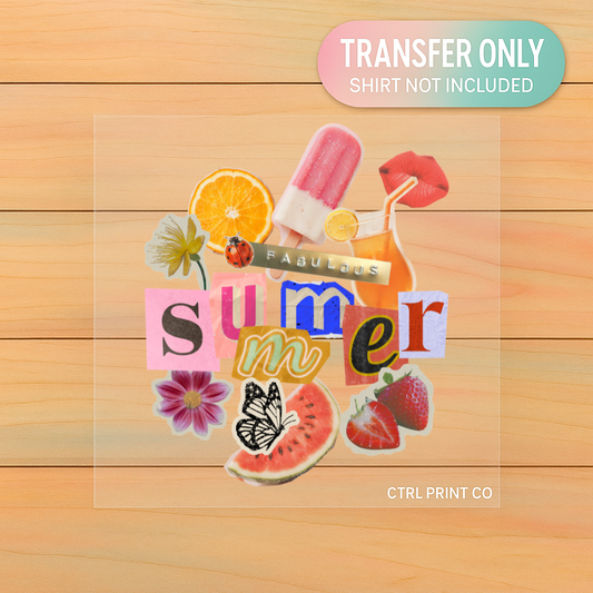 Fabulous Summer Collage | Adult DTF Transfer | Ready to Press