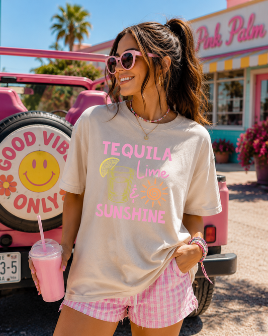 Tequila, Lime & Sunshine | Adult DTF Transfer | Ready to Press