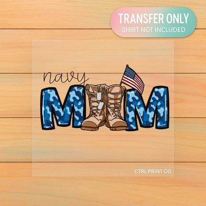 Navy Mom | Adult DTF Transfer | Ready to Press