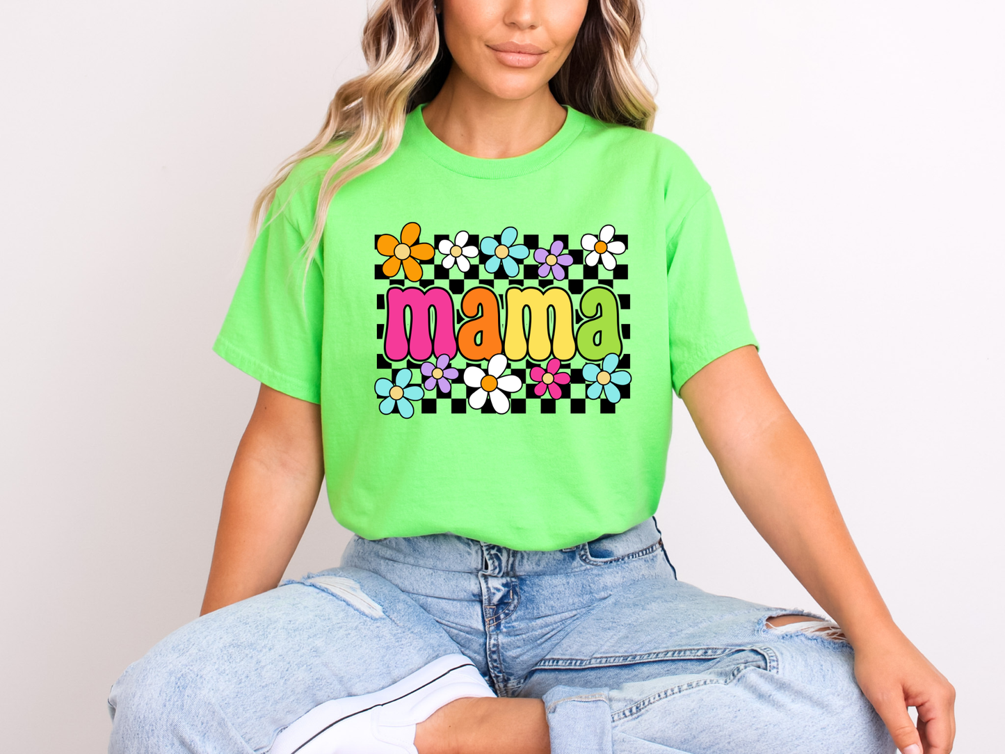 Groovy Checkered Mimi | Adult DTF Transfer | Ready to Press