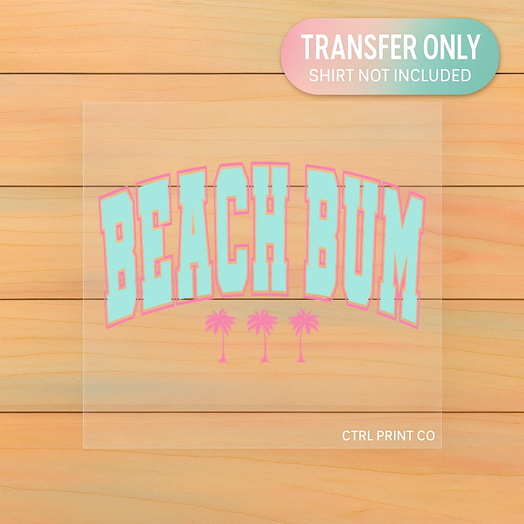 Beach Bum Palm Vibes | Adult DTF Transfer | Ready to Press