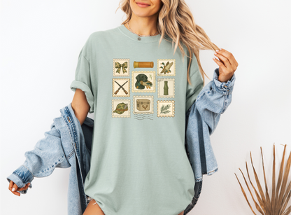 Hunting Postage Stamps DTF Transfer – Adult Size Outdoors Design | Girlfriend / Wifey Hunting Shirt Transfer