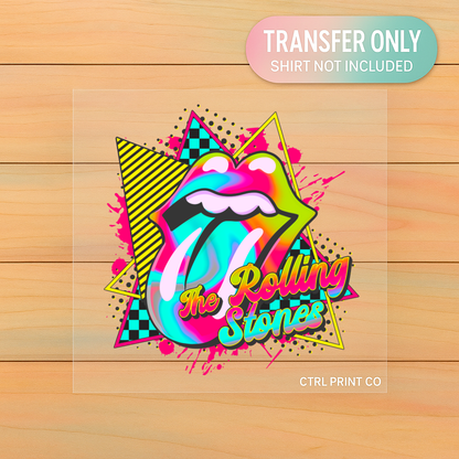 Neon Rock Graphic | Adult DTF Transfer | Ready to Press