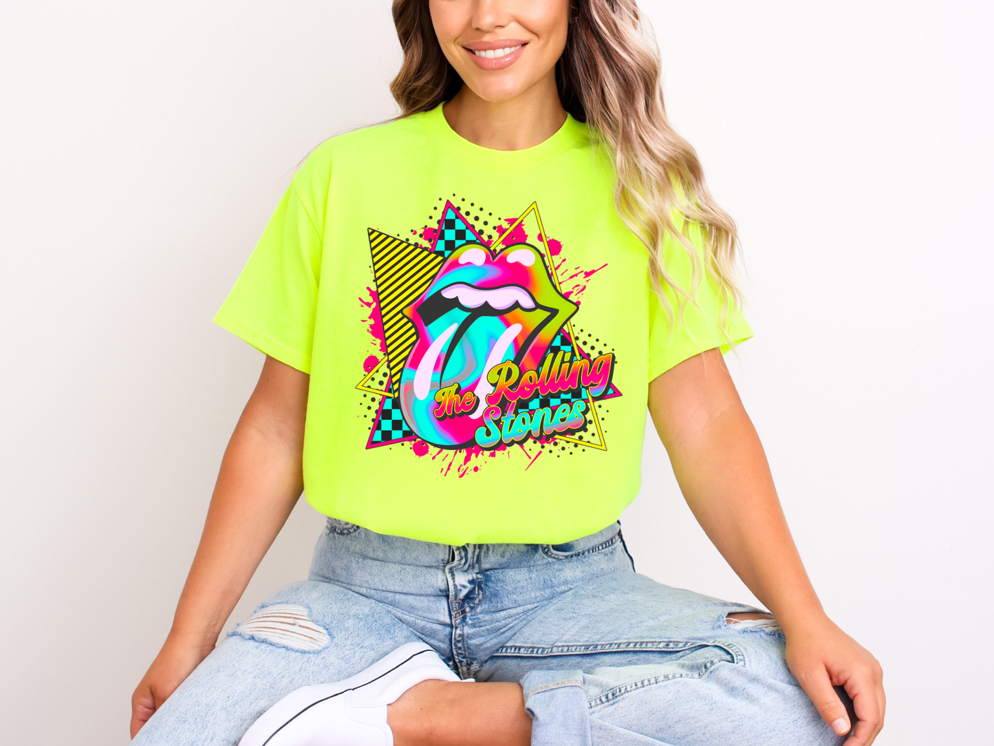 Neon Rock Graphic | Adult DTF Transfer | Ready to Press