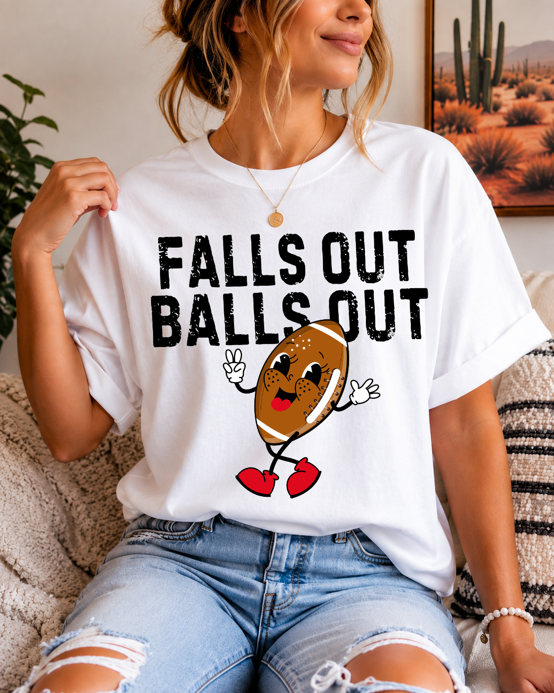 Falls Out Balls Out | Adult DTF Transfer | Ready to Press