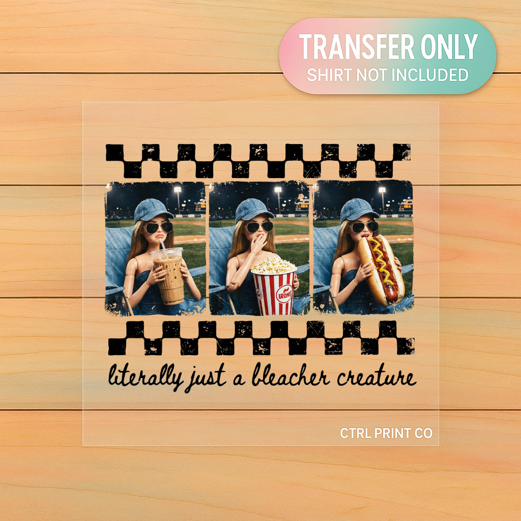 Bleacher Creature Baseball Mom Vibes | Adult DTF Transfer | Ready to Press